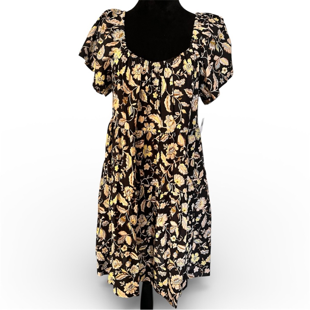 Old Navy Floral Print Dress with Short Sleeves NWT sz Large